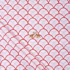 Lo último en tela de algodón con estampado de ondas indias, estampado de bloque a mano, para juego de cama y ropa de bebé - Product Image 1