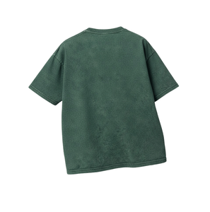 Camiseta 'Praise Through All' de Alta Calidad en Verde Bosque con Efecto Stone Wash - Estilo Urbano, Diseño Gráfico Retro, 100% Algodón, Logotipo Personalizado - Product Image 3