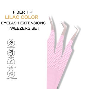 Pince à épiler d'extension de cils avec logo personnalisé de haute qualité en acier inoxydable pointes pointues extensibles - Product Image 5