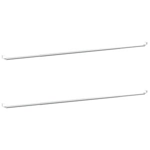 2 pz 35.4 bianco e argento "-51.2" in alluminio tenda rotaie e accessori per tenda di qualità Premium - Product Image 2