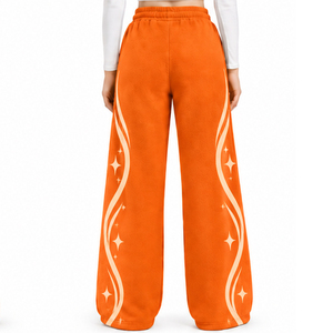<b>Womens</b> Flare Fleece <b>Trousers</b> Warm Wide Leg Sweatpants Custom Supplier Wholesale OEM ODM Private Label Casual Winter Sportswear - Product Image 5