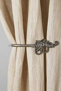 Sujetador de Cortina con Hoja de Monstera Dorada, Herraje Decorativo para Ventana, Gancho Metálico Estilo Bohemio Glam - Product Image 2