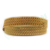 Dentelle de luxe artisanale de haute qualité en polyester/coton, style français, avec fils de bullion, garniture uniforme, galons tressés légers