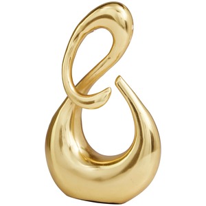 Golden Abstract Sculpture Irregular Shape Handmade Contemporary <b>Art</b> Tabletop Decor for Living Room for Home Decor - Product Image 5