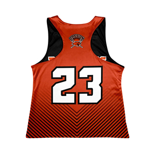Débardeur de lacrosse Panthers pour femme, noir et orange, impression par sublimation, maillot de sport respirant - Product Image 5