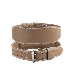 Weightlifting leather belts foam padded <b>back</b> <b>support</b> gym belt for bodybuilding deadlift with custom color - Product Image 4