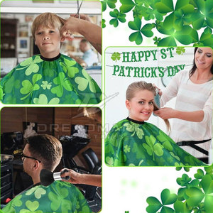 Capes de coiffure professionnelles personnalisées avec logo imprimé, imperméables, en polyester, écologiques, style salon, pour barbier - Product Image 5