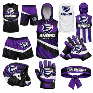 Uniforme de Fútbol Americano de Compresión Personalizado, Conjunto de Jersey para Juego 7v7, Conjunto de Campo con Bandera Americana 7o7 con Calcetines, para Jóvenes y Hombres 7v7 - Product Image 1