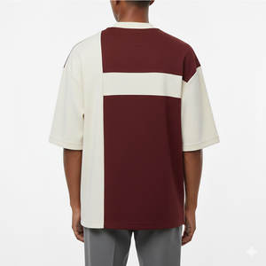 เสื้อยืดทรงบ็อกซ์โอเวอร์ไซส์ ผ้าฝ้าย 100% สตรีทแวร์ ไหล่ตก ผู้ชาย แฟชั่นลำลอง เสื้อยืดทรงบ็อกซ์ - Product Image 6