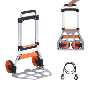 Carrello a Quattro Ruote in Alluminio, Capacità di Carico 125 kg, Convertibile con Manico Telescopico - Product Image 1