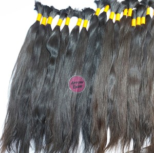 Fournisseur en gros de cheveux humains indiens Remy alignés sur les cuticules, naturels, bruts, lisses, en vrac, 100 grammes, États-Unis - Product Image 4
