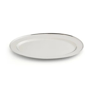 Plateau de service ovale en acier inoxydable pour centres de table, biscuits, collations, plateau de rangement et organisateur - Product Image 5