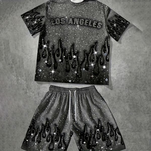 Ensemble de survêtement sportif décontracté moderne pour l'été, idéal pour la course à pied, la pratique sportive, la remise en forme et les activités de plein air - Product Image 1