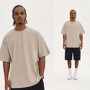 Camisetas Casuales de Cuello Redondo de Lona 100% Algodón de Alta Calidad para Hombre, Transpirables, Lisas, de 260g, Manga Corta, con Logo, al por Mayor - Product Image 3