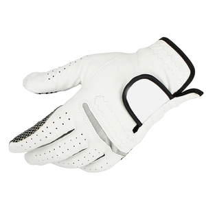 High Quality Non-slip Lightweight PU Golf <b>Gloves</b> Breathable Sports Cycling Left Right Hand Hook Loop Closure <b>SILVER</b> SEA SPORTS - Product Image 2