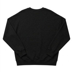 เสื้อสเวตเชิ้ตคอกลมสีดำสำหรับผู้ชาย ทรงปกติ ผ้าถัก สวมใส่สบาย สีพื้น แขนยาว เสื้อฮู้ดดี้ผู้ชาย - Product Image 2