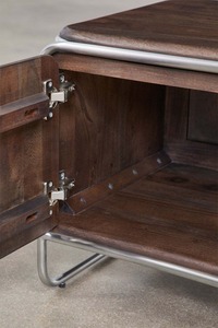 Buffet moderne minimaliste en bois avec structure métallique pour salon, meuble de rangement pour la maison - Product Image 5