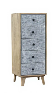 Wooden Chest of Drawers with Column LUMI Premium quality Home Storage Wooden Vintage Furniture Cabinet for Home Storage cabinet - Product Image 2