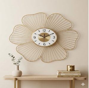 Reloj de pared moderno con diseño de hojas monocromáticas, ofrece un aspecto elegante y contemporáneo, disponible a precios de mayorista. - Product Image 2