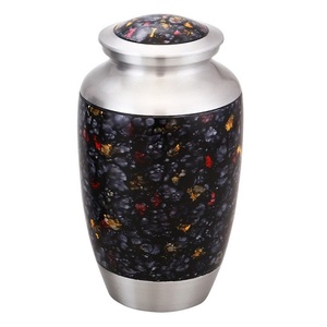 Urnas funerarias de aluminio para adultos con acabado de mármol amarillo, urna metálica para cenizas humanas, urnas conmemorativas para cremación. - Product Image 2