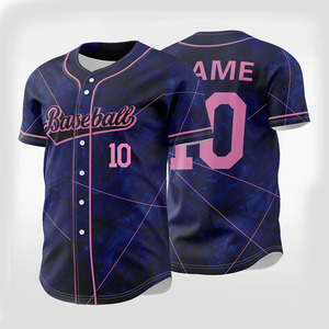Camisetas de Béisbol Sublimadas Personalizadas, Último Diseño, Ropa Deportiva Transpirable, Camiseta de Béisbol Sublimada Personalizada al por Mayor en Tallas Grandes - Product Image 1