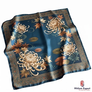 Pañuelo Cuadrado de Seda con Impresión Personalizada Premium, Fabricante OEM ODM, Productos de Tela Personalizados Corsica, Venta al Por Mayor - Product Image 5