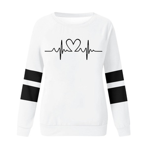 Women's <b>Sweatshirt</b> O-Neck Long Sleeve Casual Autumn Knitted Cotton Top - Product Image 1