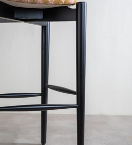 High Back <b>Adjustable</b> PU Leather Bar Chair Brown White Color Counter <b>Height</b> <b>Stool</b> Metal Base Contemporary Design Commercial Use - Product Image 3