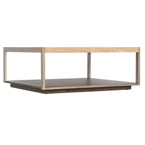 Table basse amovible en fer forgé pour réception d'hôtel avec base en acier inoxydable, design côtier, mobilier de luxe, élégant et fait main par un designer - Product Image 1