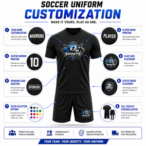 Tenue de football personnalisée en tissu micro-polyester premium, respirant, séchage rapide, léger, maillot et short de football athlétique - Product Image 3