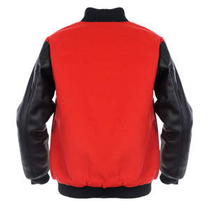 Veste universitaire homme de haute qualité à col montant, manches en cuir, style décontracté, manteau Letterman, streetwear durable - Product Image 4