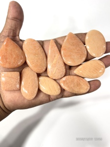 พลอยอะเมโซไนต์สีชมพูธรรมชาติทรงหลวมแบบคาโบชอง ขนาดคละไซส์ ประมาณ 20 ถึง 30 มม. - Product Image 5