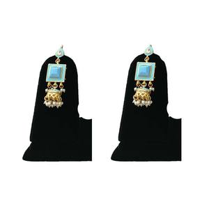 ต่างหูห้อยทรงดอกไม้ชุบทองทันสมัย ดีไซน์แบบดั้งเดิม น้ำหนักเบา ผลิตจากโลหะผสม เหมาะสำหรับผู้หญิง ขายส่ง - Product Image 2