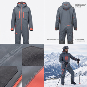 Combinaison de ski et snowboard d'hiver pour homme, imperméable 10 000 mm, coupe-vent, résistante au froid, personnalisable OEM, vente en gros - Product Image 4