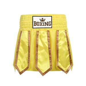 Shorts de boxe pour adultes de qualité supérieure, couleur jaune, légers, respirants, séchage rapide, shorts de kickboxing pour hommes - Product Image 2