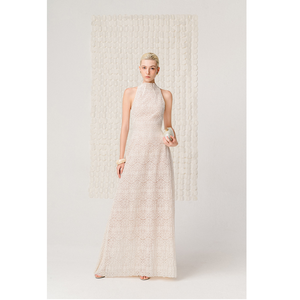 New Arrival Luxurious Evening Dresses High Neck LUNARA CUTWORK COUTURE Elegant Private Label Womens Dresses for Spring/Summer - Product Image 1