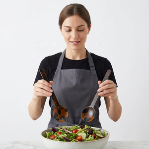 Ensemble de serveurs à salade en résine, motif écaille de tortue, résistant au lave-vaisselle, outils à salade - Product Image 1