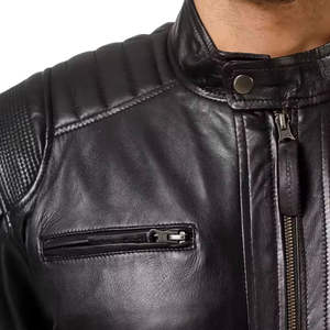 Chaqueta de Cuero para Hombre, Estilo Urbano, Diseño Ecológico e Impermeable, Logotipo Frontal, Ligera, para Invierno - Product Image 5