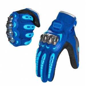 Guantes de Carreras Azules, Impermeables y Transpirables, con Protección de Palma de TPU, Cierre de Gancho y Bucle Antideslizante, para Motocross y Actividades al Aire Libre - Product Image 1