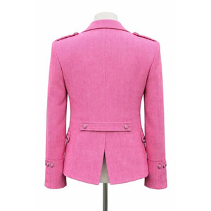 เสื้อแจ็คเก็ตผ้าทวีดสีชมพูคุณภาพสูงสำหรับผู้ชาย ลายอาร์ไกล์ พร้อมเสื้อกั๊ก 5 กระดุม สไตล์สก็อตแลนด์ อาร์ไกลล์ สำหรับงานแต่งงาน ผลิตจากโรงงาน - Product Image 2