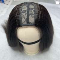 CDYHAIRVN BLACKFRIDAY Pelucas de Cabello Virgen Peruano Liso Sedoso Estilo Yaki Marrón de Alta Calidad Súper Doble Trama con Parte en U al por Mayor