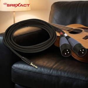 Câble audio 3,5 mm vers XLR mâle, paire, blindage tressé, gaine PVC, pour guitare - Product Image 1