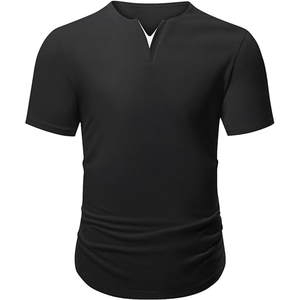 T-shirt décontracté pour homme 100 % coton à manches courtes, léger, séchage rapide, tricoté, avec motif imprimé photo, vente en gros - Product Image 1