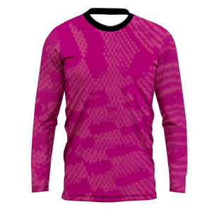 T-shirt à manches longues pour homme, coupe classique, col en V, respirant, écologique, 220 GSM, polyester, de bonne qualité, entièrement sublimé - Product Image 1