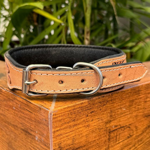 Vente en gros de colliers de chasse confortables pour dressage de chiens en cuir usiné à la main avec votre propre logo colliers de luxe en cuir véritable pour animaux de compagnie - Product Image 6