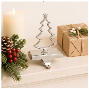Durable Polished Aluminum Christmas Tree <b>Stocking</b> Hook Anti-Slip Decorative Mantle Hanger For Home Party Ornaments And Seasonal - Product Image 6