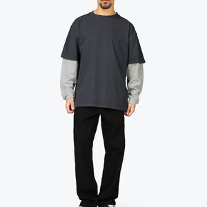 T-shirts pour hommes personnalisés, coupe ajustée, manches courtes, 300 g/m², double couche, motif dessin animé Y2K, effet délavé à l'acide - Product Image 1