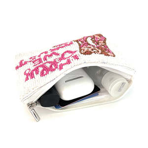 Go personnalisé ours graine perlée collège Football mascotte porte-monnaie hayon embrayage jeu jour pochette hayon cadeau - Product Image 5