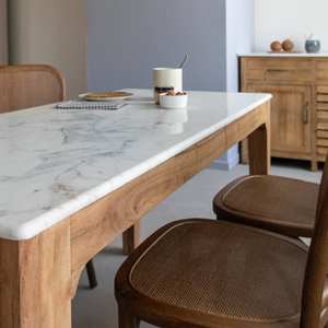 โต๊ะรับประทานอาหารวานดานา โซลาซ อัลตร้า ทำจากไม้มะม่วงและหินอ่อน - Product Image 5