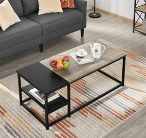 Modern Design Living Room Coffee Table High Quality Glass Coffee Table with <b>Solid</b> <b>Wood</b> Frame - Product Image 4